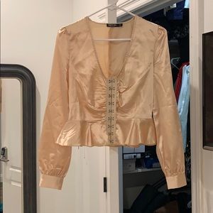 Nasty gal silk shirt